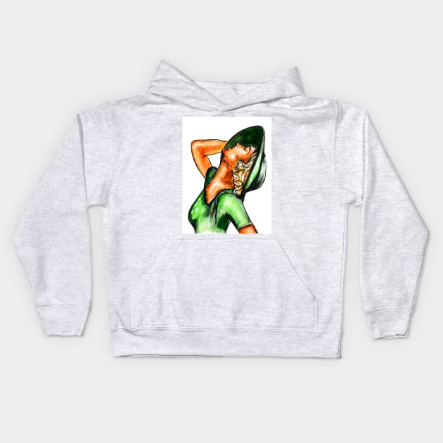 Carole Lombard Kids Hoodie by Svetlana Pelin